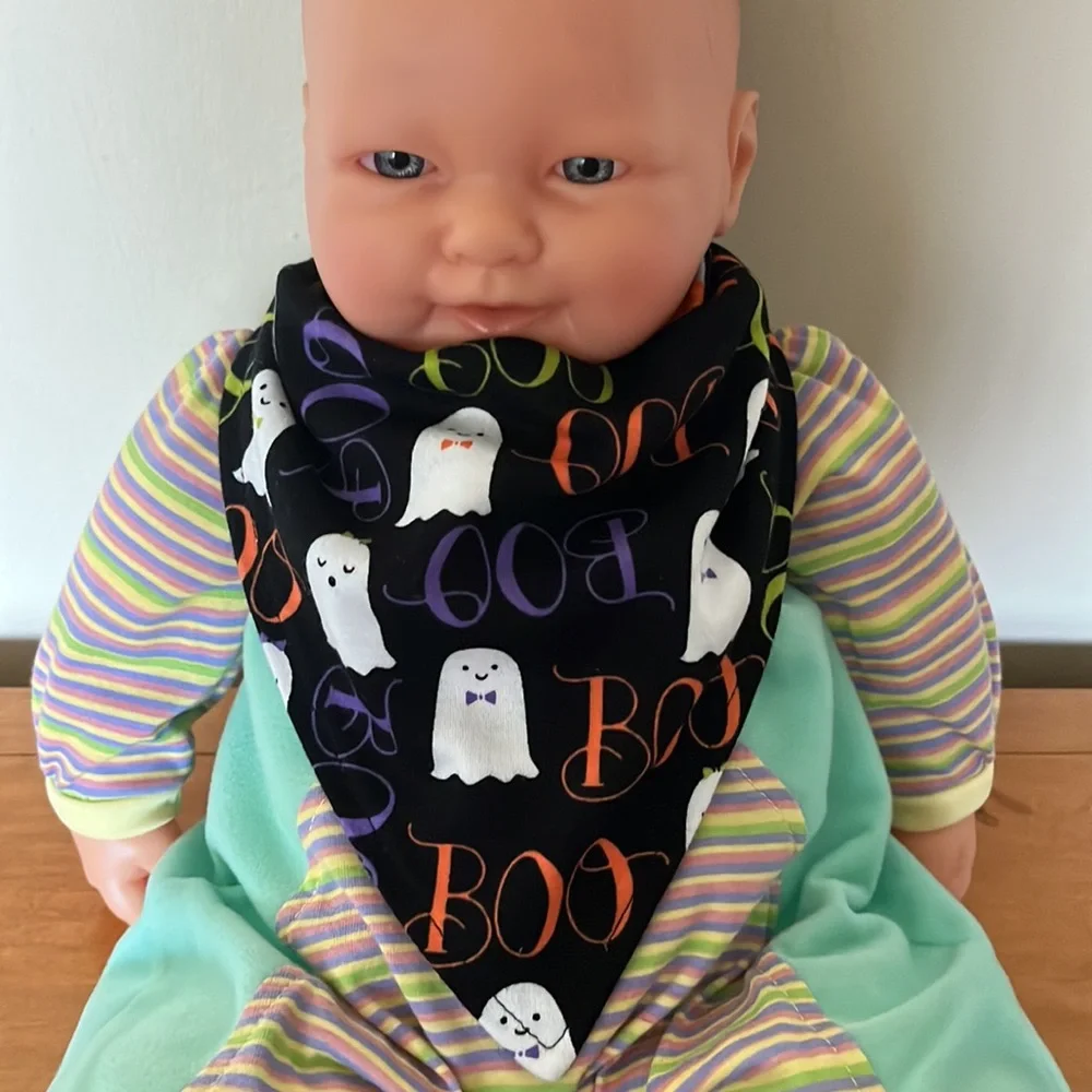 Halloween cats/ghosts bandana bib